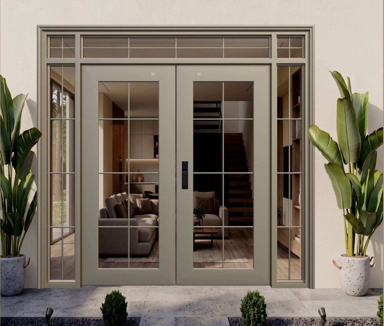 Cửa thủy lực Owin Luxanode màu sâm banh ánh trăng